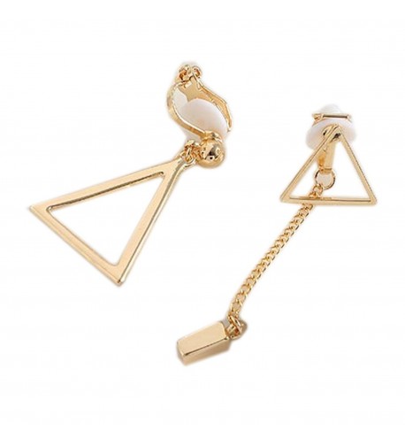 Triangle Earring Pierced Gold tone Fashion