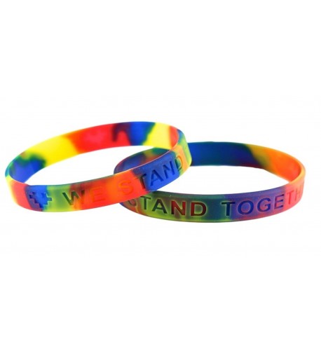 Autism Awareness Silicone Bracelets Together