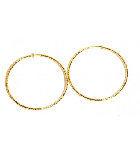 Clip Earrings Textured Hypoallergenic Hoops