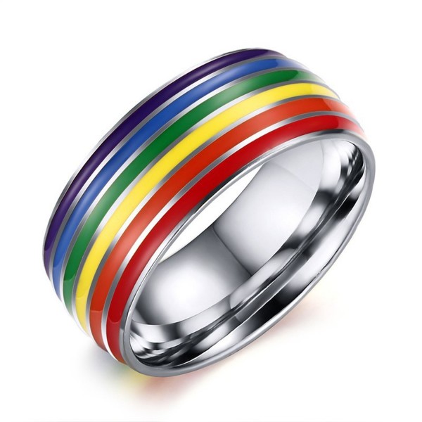 Nanafast Stainless Rainbow Lesbian Engagement