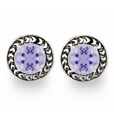 JanKuo Jewelry Lavender Zirconia Earrings