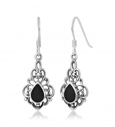 Sterling Inspired Gemstone Filigree Earrings