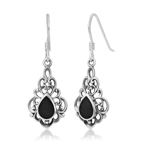 Sterling Inspired Gemstone Filigree Earrings