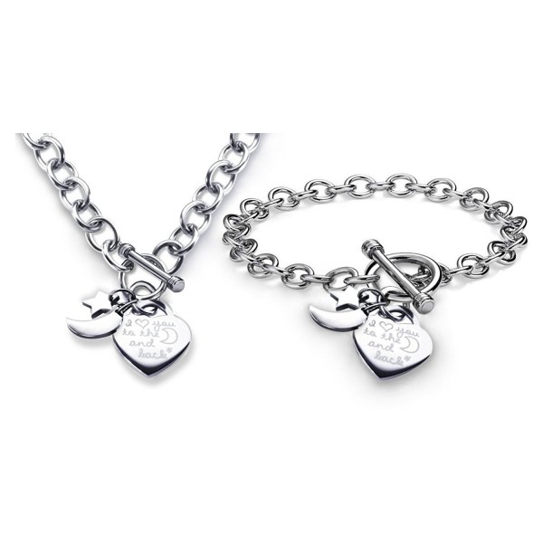Charm Bracelet Necklace Toggle Stainless