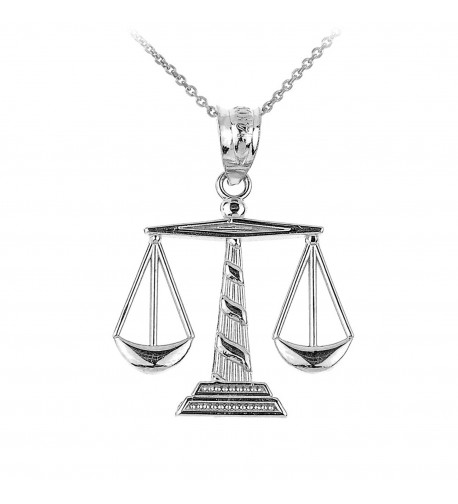 Sterling Silver Justice Pendant Necklace