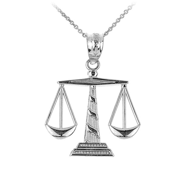 Sterling Silver Justice Pendant Necklace