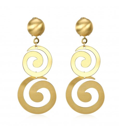 Womens Linear Swirl French Earrings