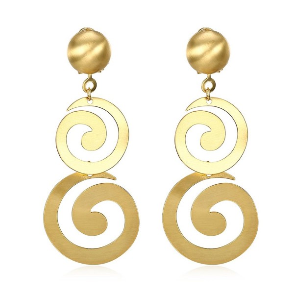 Womens Linear Swirl French Earrings