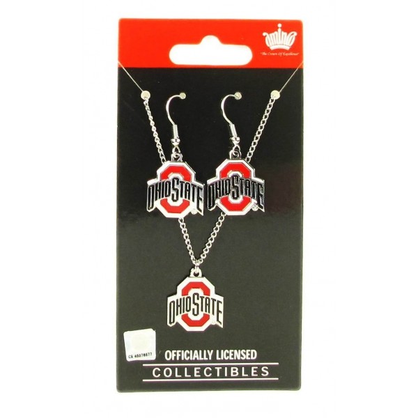 State Buckeyes Earring Necklace Pendant