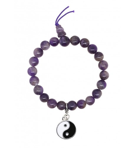 Tibetan Meditation Simulated Amethyst Bracelet