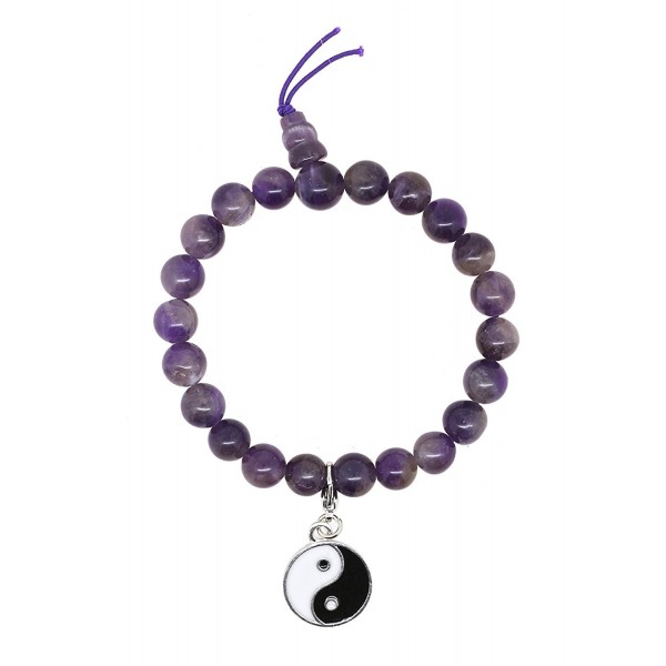 Tibetan Meditation Simulated Amethyst Bracelet