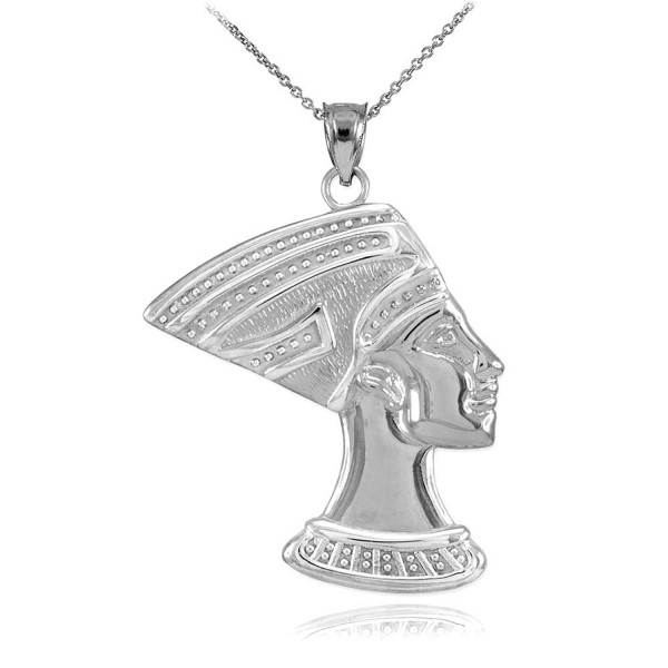 Sterling Egyptian Nefertiti Pendant Necklace