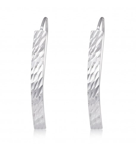 Sterling Diamond Rhodium Climber Earrings