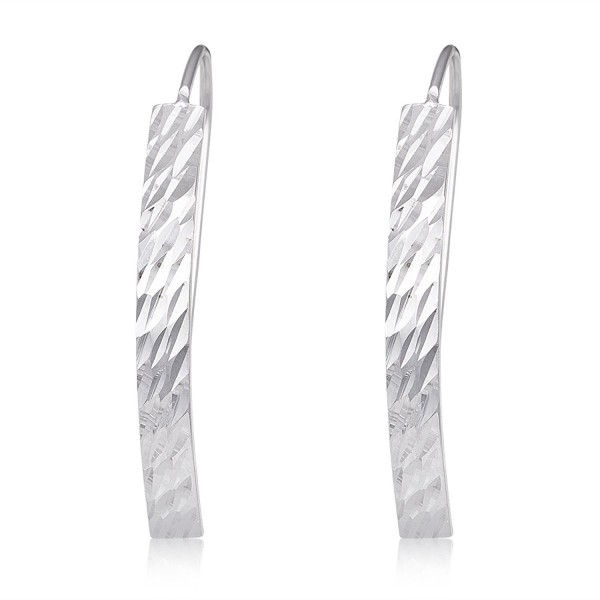 Sterling Diamond Rhodium Climber Earrings