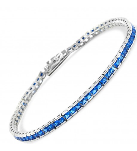 Glamouresq Sterling Princess Zirconia Bracelet