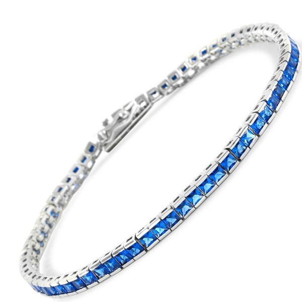 Glamouresq Sterling Princess Zirconia Bracelet