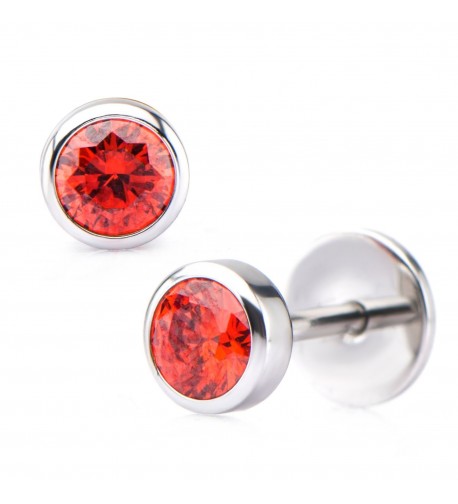 ComfyEarrings Ruby Bezel Stud Earrings