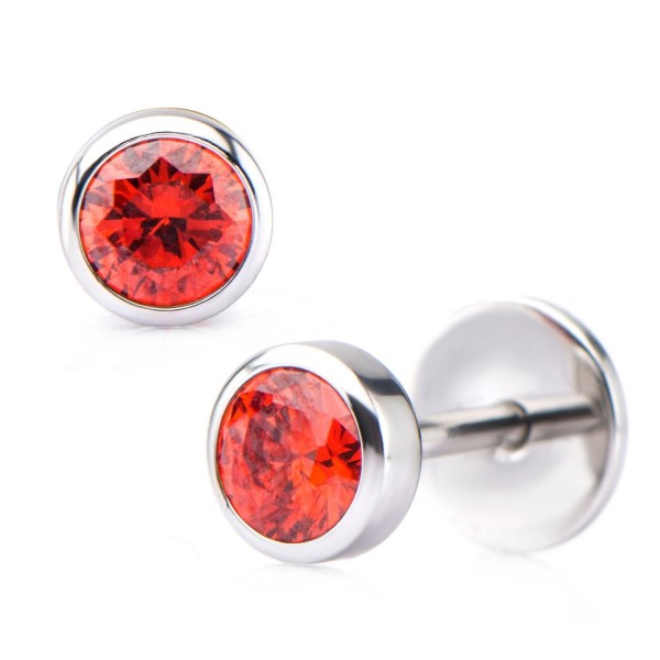 ComfyEarrings Ruby Bezel Stud Earrings