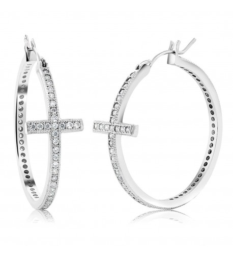 Classic Cross Stunning Zirconia Earrings