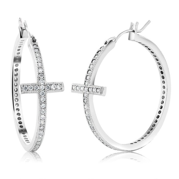 Classic Cross Stunning Zirconia Earrings