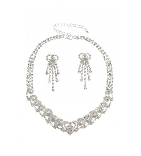 Rhinestone Crystal Wedding Necklace Earrings