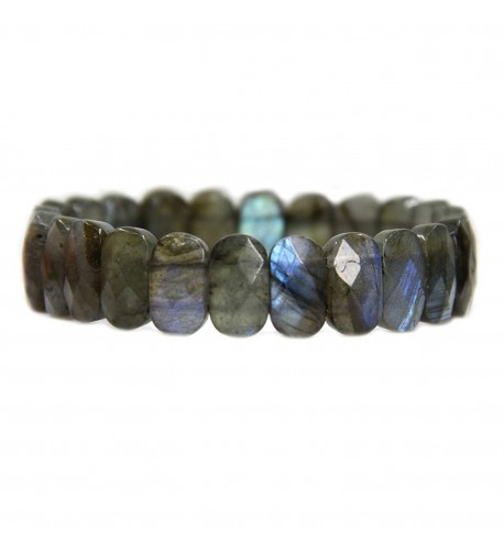 Labradorite Gemstone Faceted Stretch Bracelet