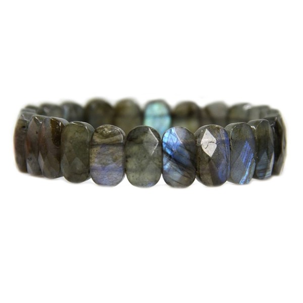 Labradorite Gemstone Faceted Stretch Bracelet