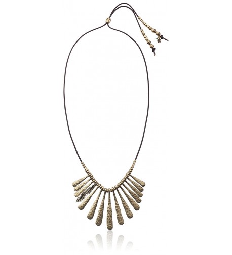 Lucky Brand Gold Fan Necklace