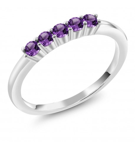 Amethyst Sterling Stone Anniversary Wedding