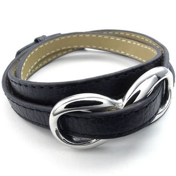 KONOV Leather Stainless Bracelet Infinity