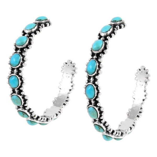 Turquoise Earrings Sterling Silver Genuine