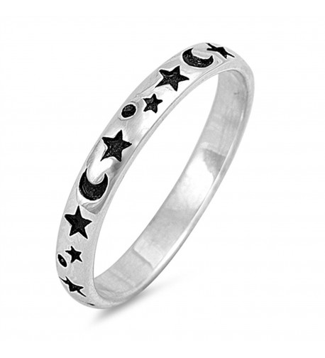 Moon Star Fashion Sterling Silver