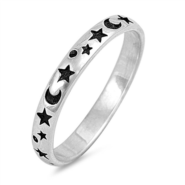 Moon Star Fashion Sterling Silver