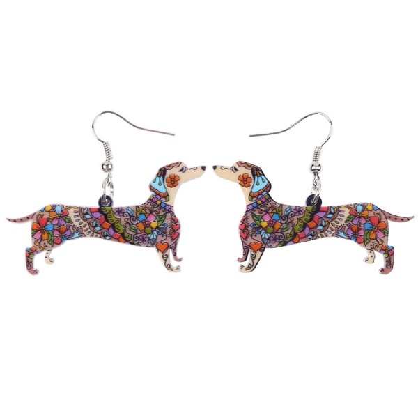 Bonsny Dachshund Earrings Design Jewelry