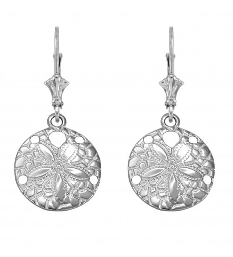 Sterling Silver Sea Leverback Earrings