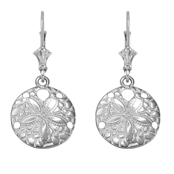 Sterling Silver Sea Leverback Earrings