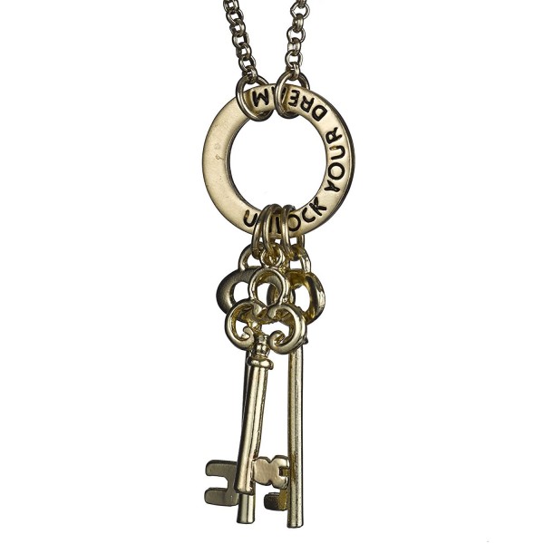Inspirational Key Charm Medallion Unlock Your Dreams Chain & Earring ...