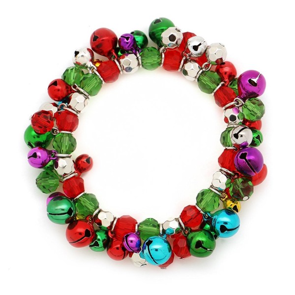 Multi Colored Christmas Stretch Bracelet Holiday