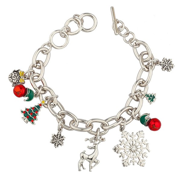 Lux Accessories Christmas Snowflake Bracelet