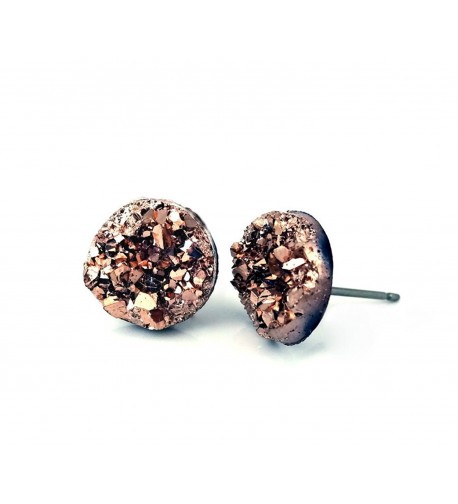 12mm Faux Druzy Stud Earrings