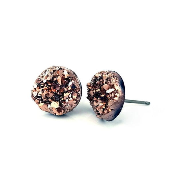 12mm Faux Druzy Stud Earrings