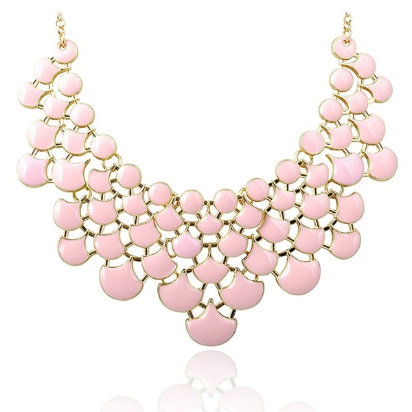 Jane Stone Statement Necklace Fn0968 Rose