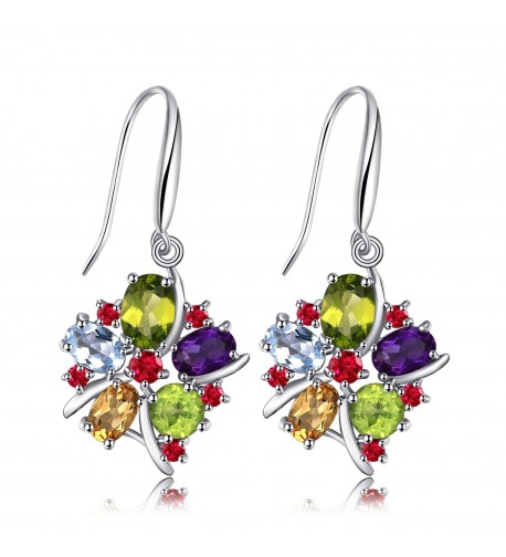 JewelryPalace Multicolor Amethyst Earrings Sterling