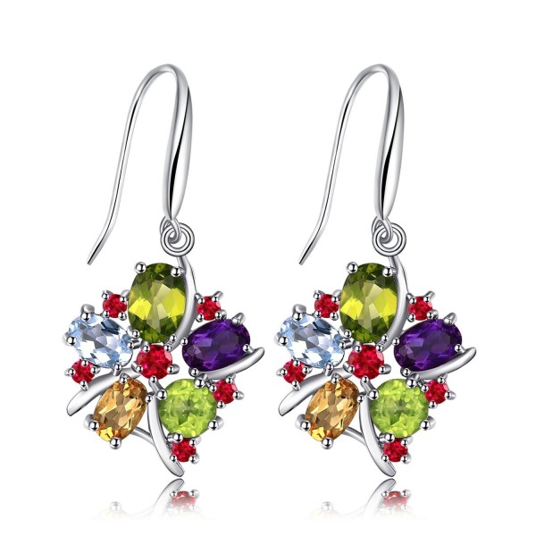 JewelryPalace Multicolor Amethyst Earrings Sterling