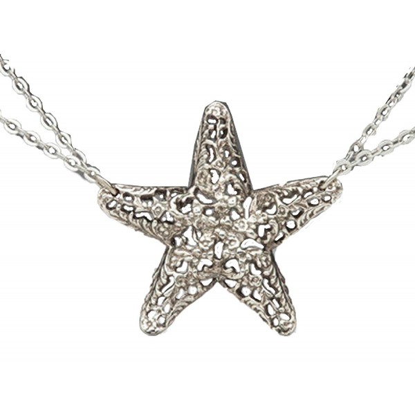 Silver Spoon Double Necklace Starfish