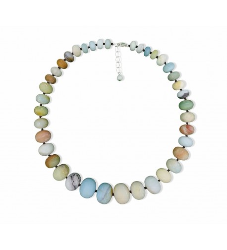 Natural Amazonite Graduated Statement Necklace