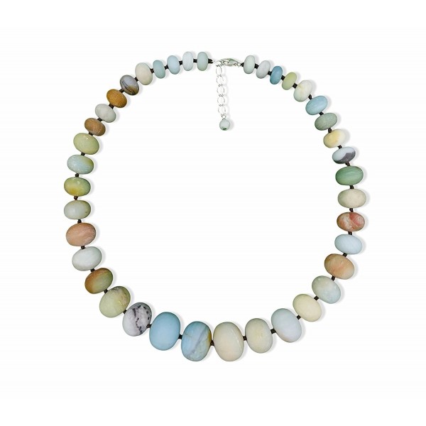 Natural Amazonite Graduated Statement Necklace