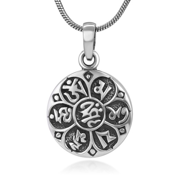 Sterling Silver Tibetan Meditation Necklace