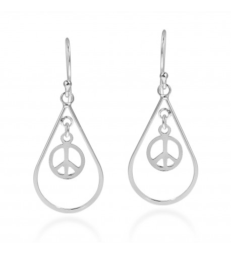 Spirit Teardrop Symbol Sterling Earrings