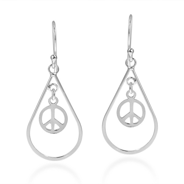 Spirit Teardrop Symbol Sterling Earrings